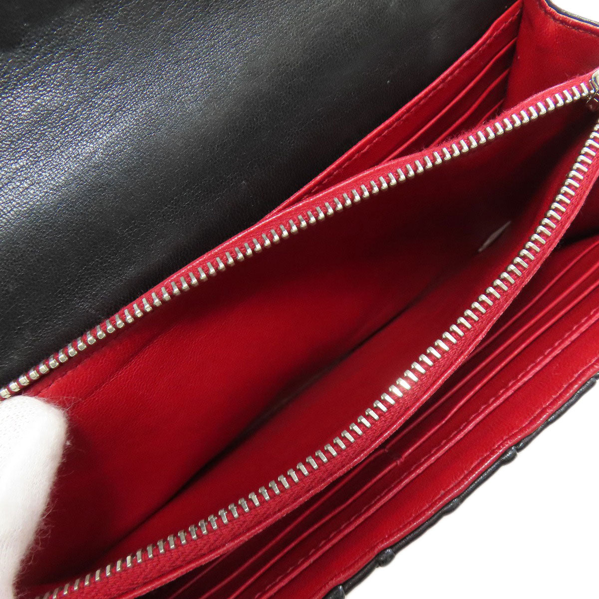 PRADA Shoulder Bag leather black Gathered