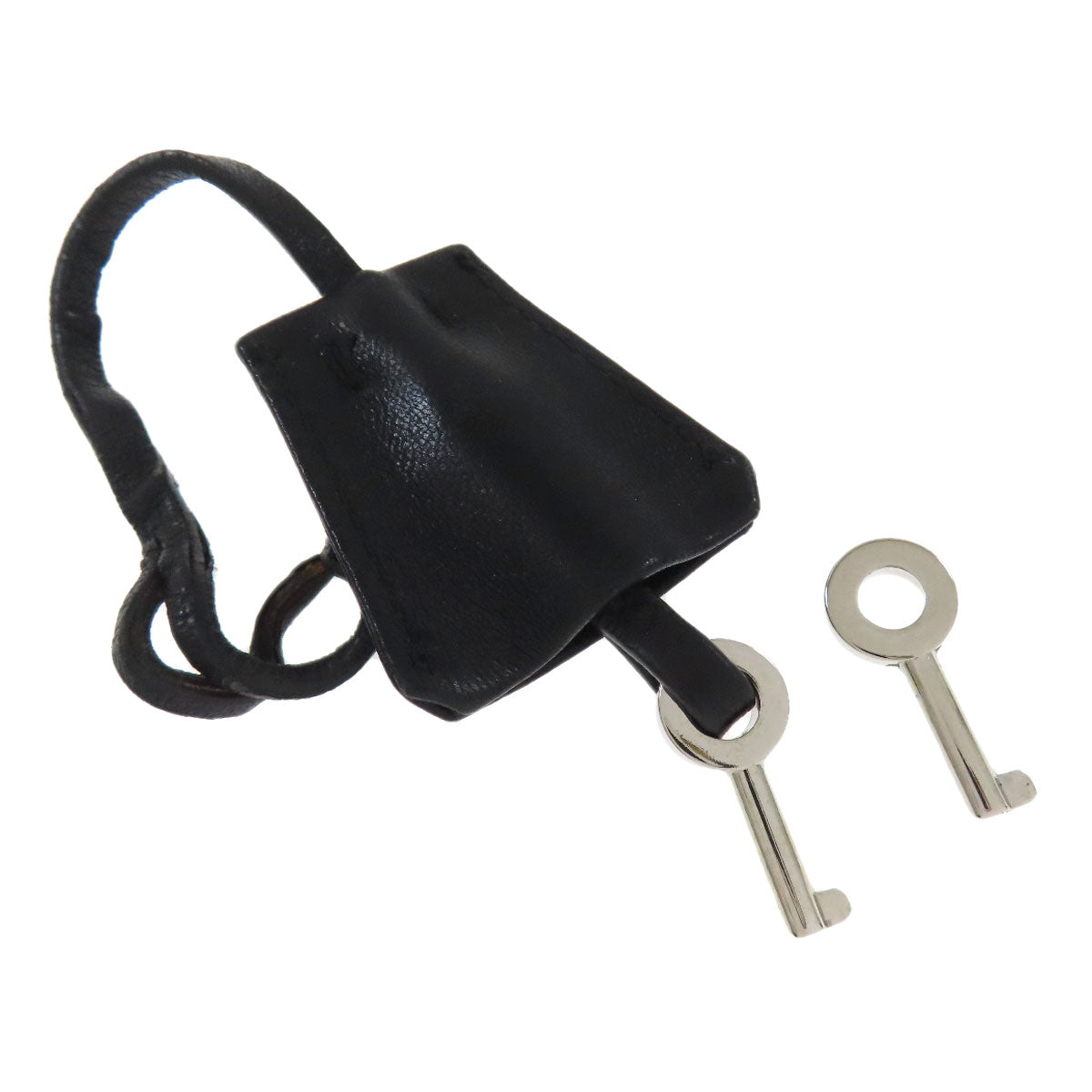 PRADA Shoulder Bag leather black Gathered