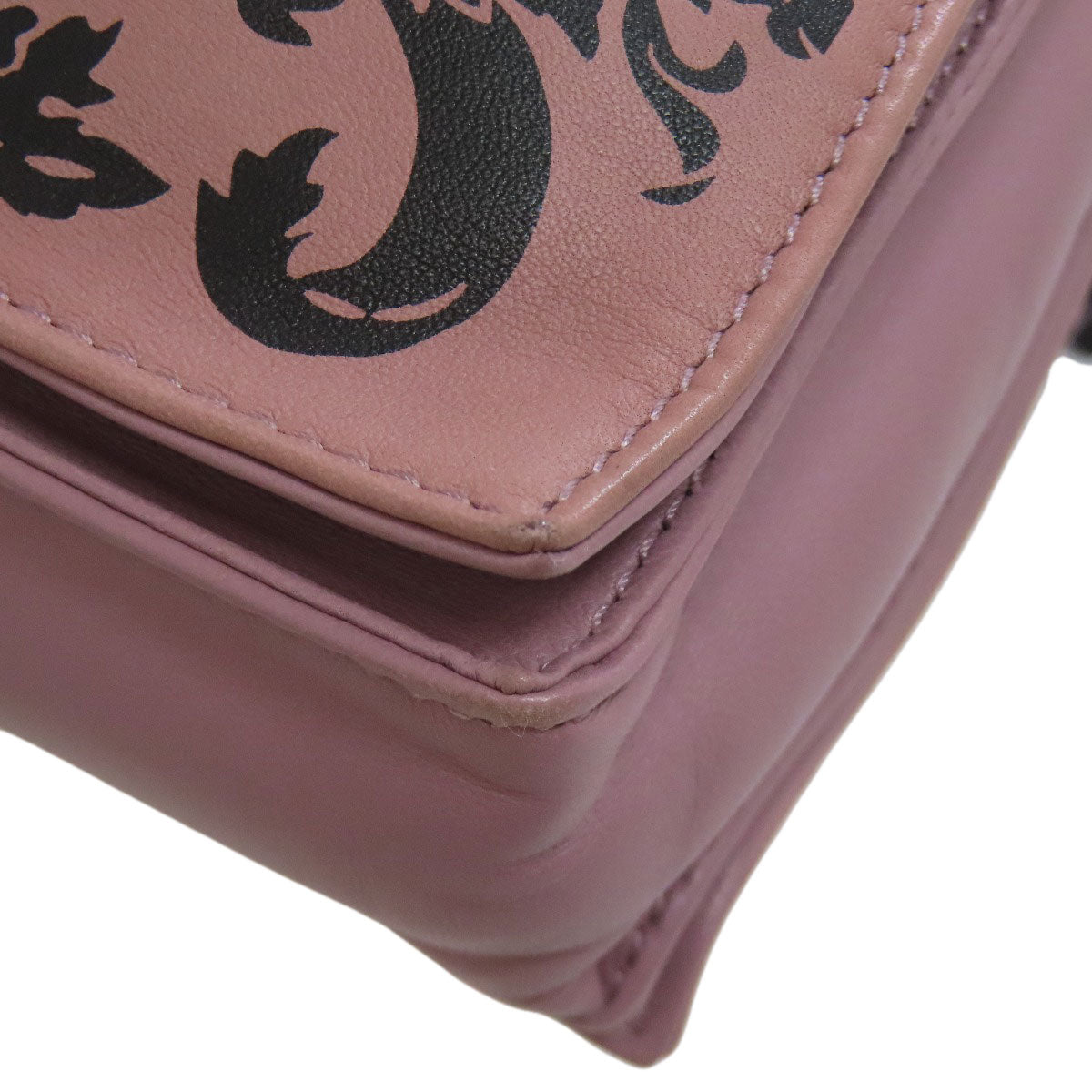 LOEWE Shoulder Bag lambskin purple Barocco