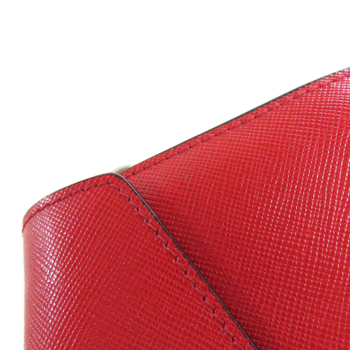 PRADA Shoulder Bag BN2662 Safiano Red Chain 3WAY