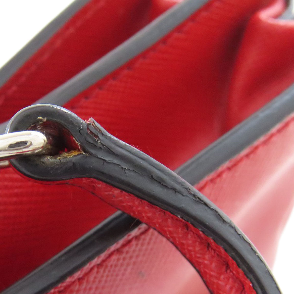 PRADA Shoulder Bag BN2662 Safiano Red Chain 3WAY
