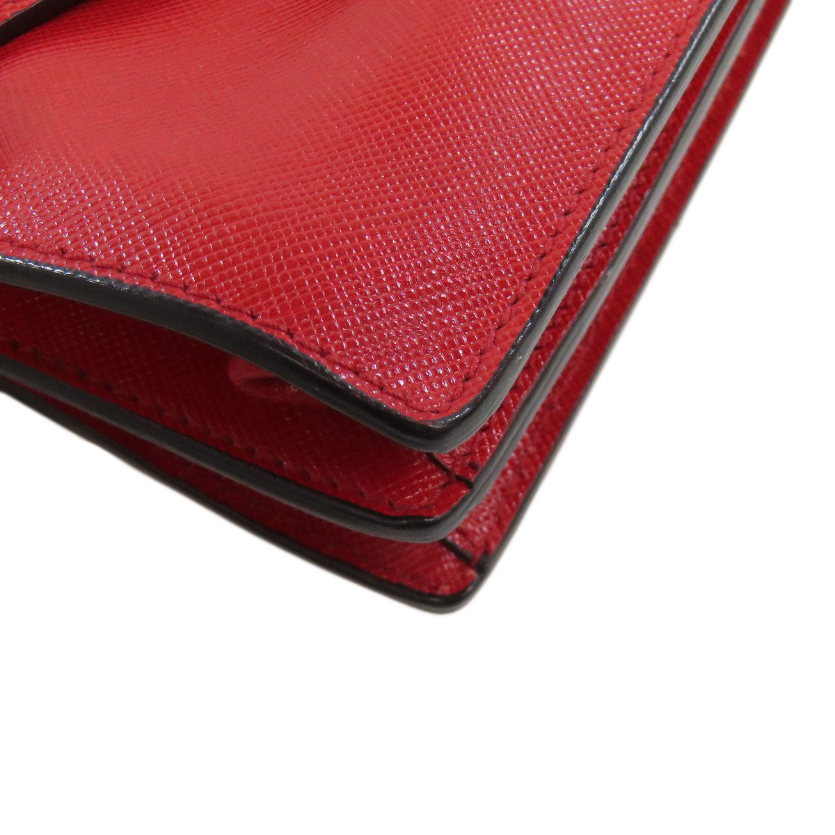 PRADA Shoulder Bag BN2662 Safiano Red Chain 3WAY
