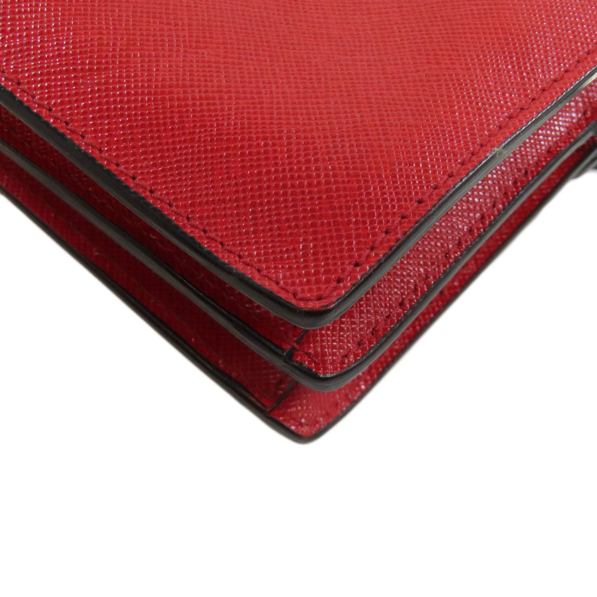 PRADA Shoulder Bag BN2662 Safiano Red Chain 3WAY