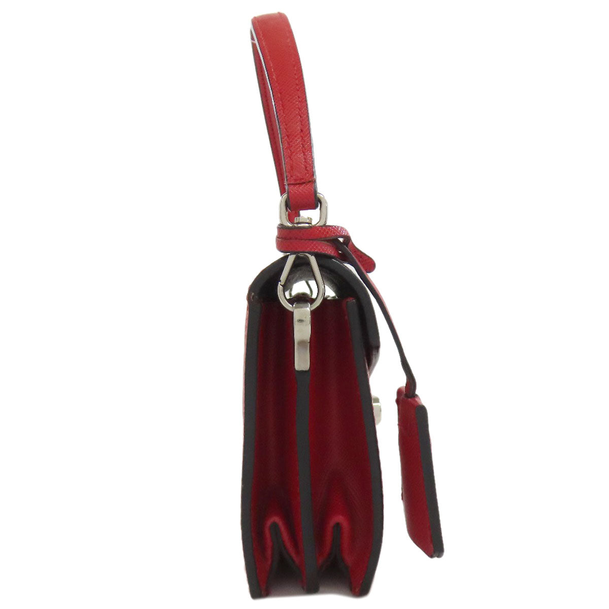 PRADA Shoulder Bag BN2662 Safiano Red Chain 3WAY