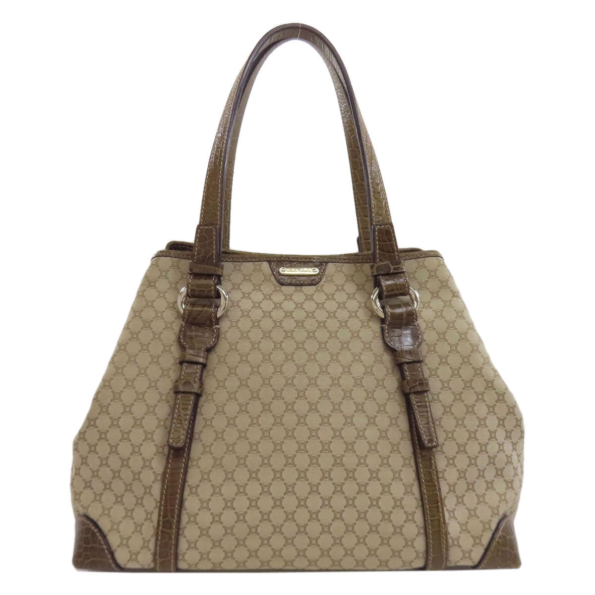 CELINE Tote Bag canvas Brown Macadam Pattern