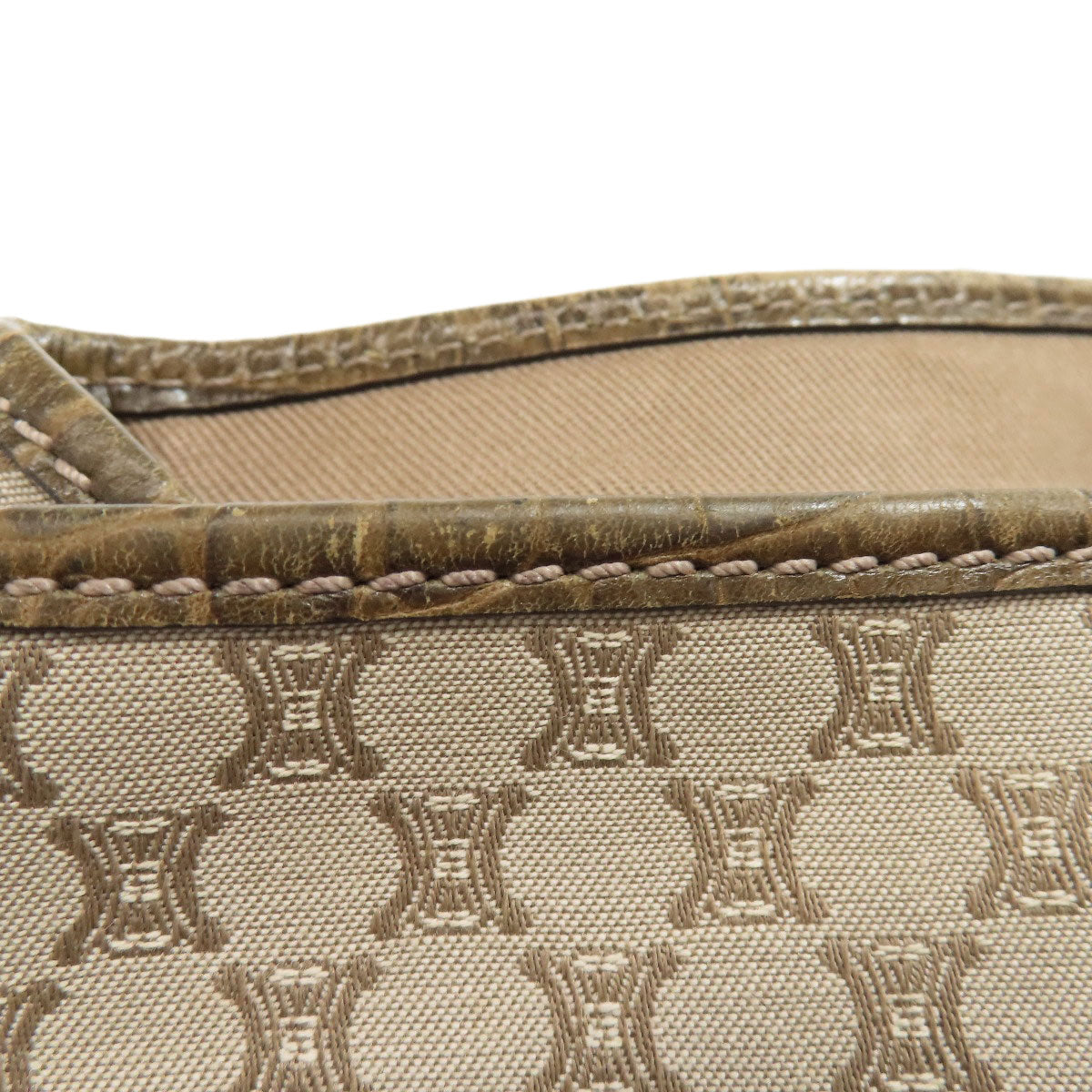 CELINE Tote Bag canvas Brown Macadam Pattern