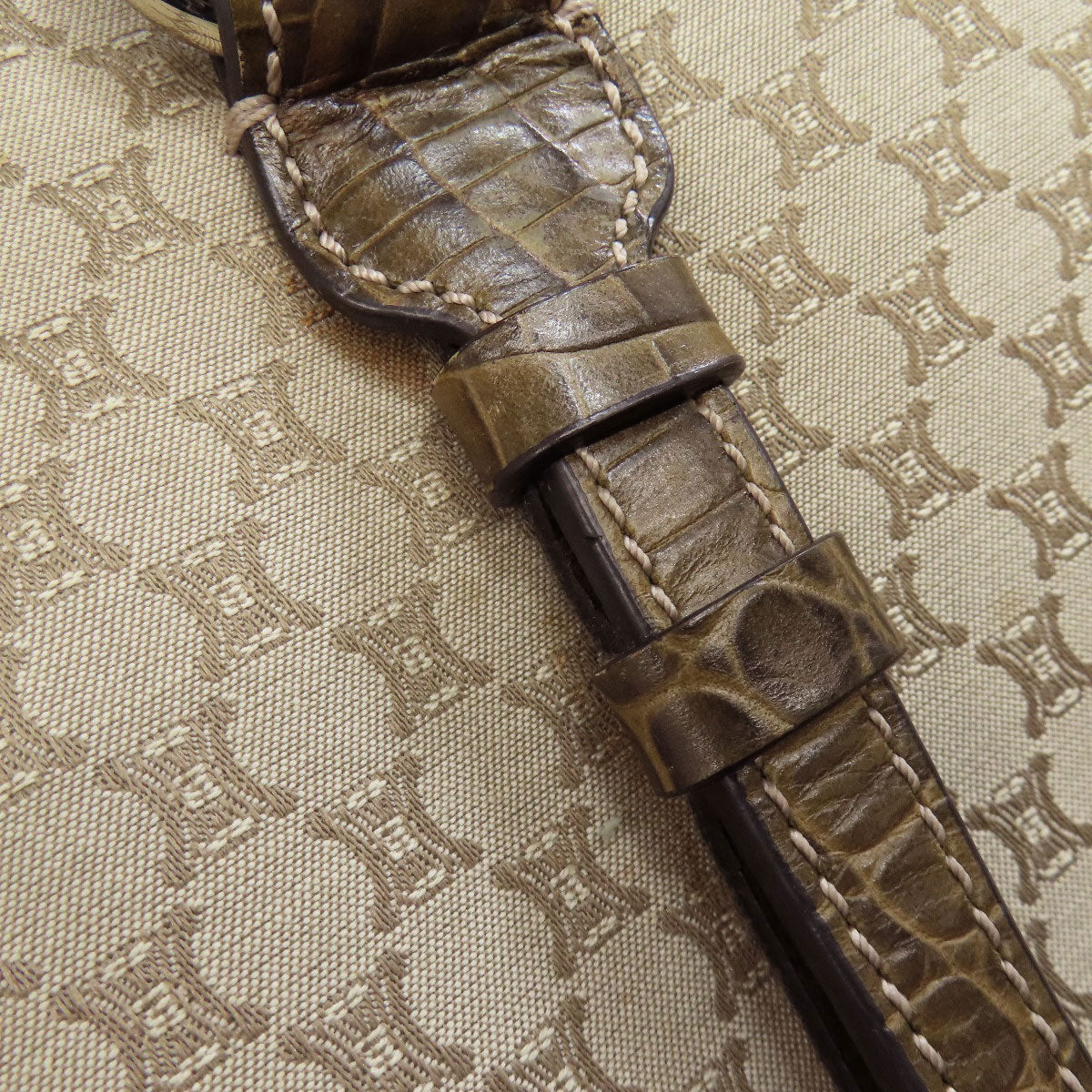 CELINE Tote Bag canvas Brown Macadam Pattern