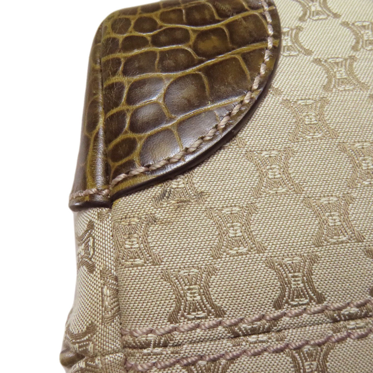 CELINE Tote Bag canvas Brown Macadam Pattern