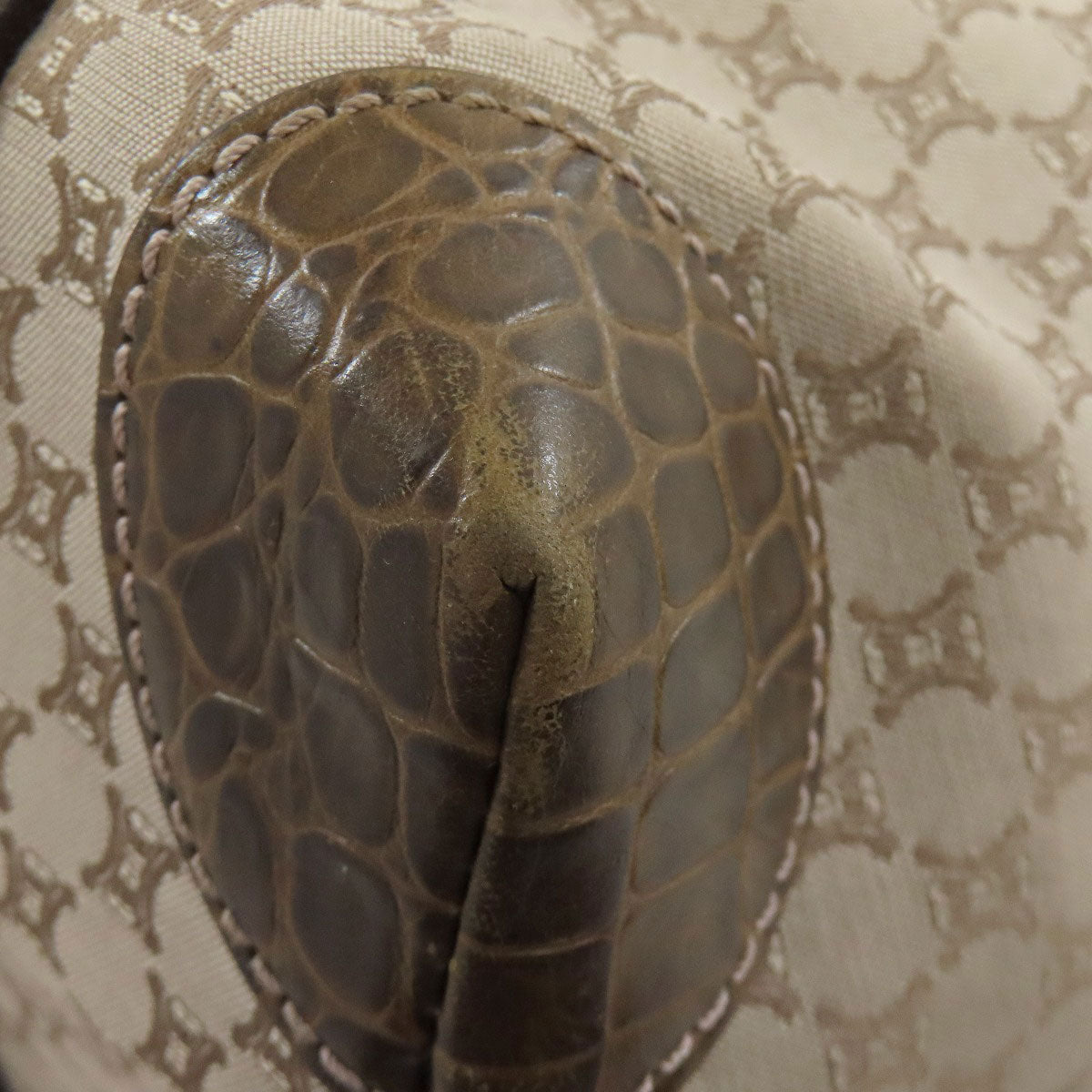 CELINE Tote Bag canvas Brown Macadam Pattern