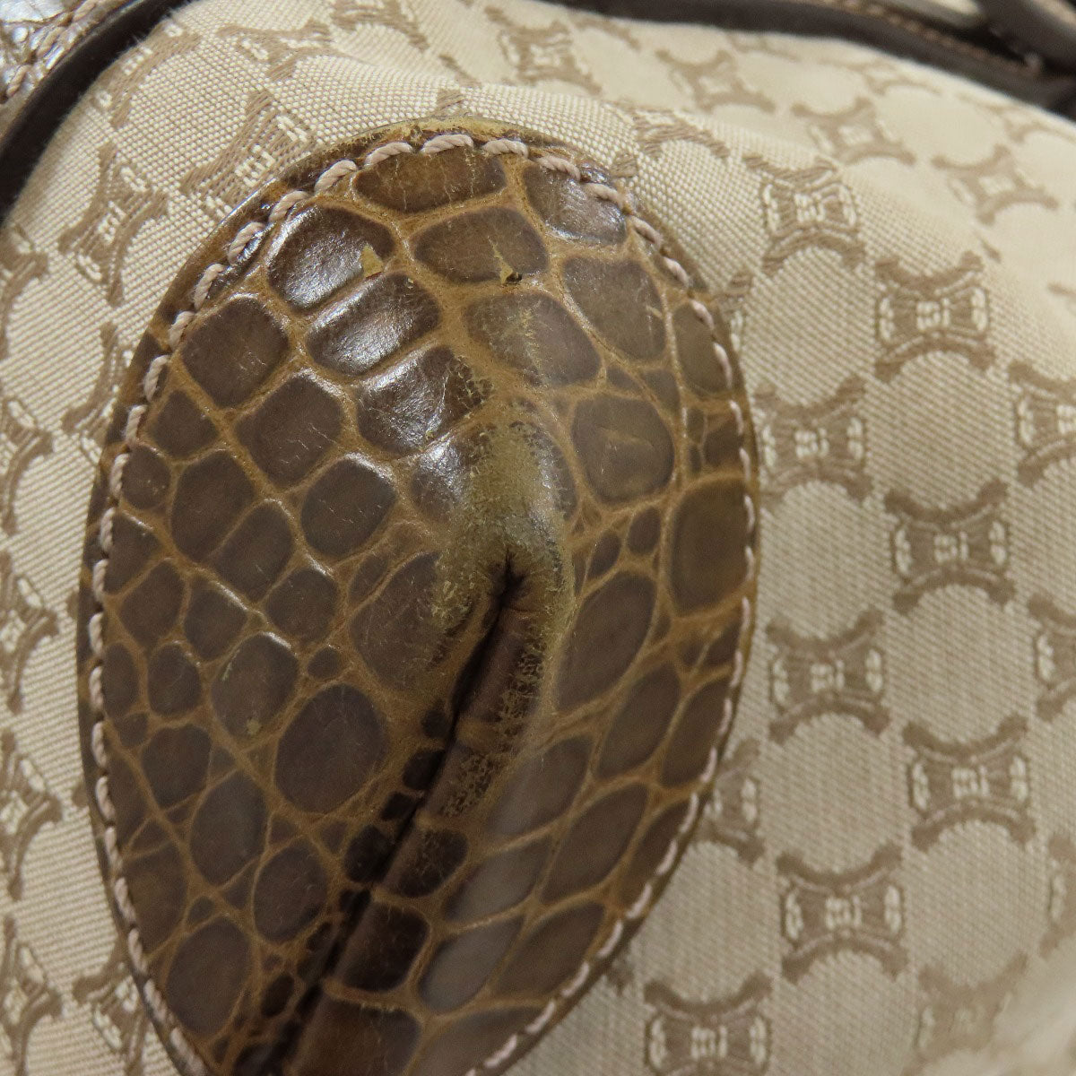 CELINE Tote Bag canvas Brown Macadam Pattern