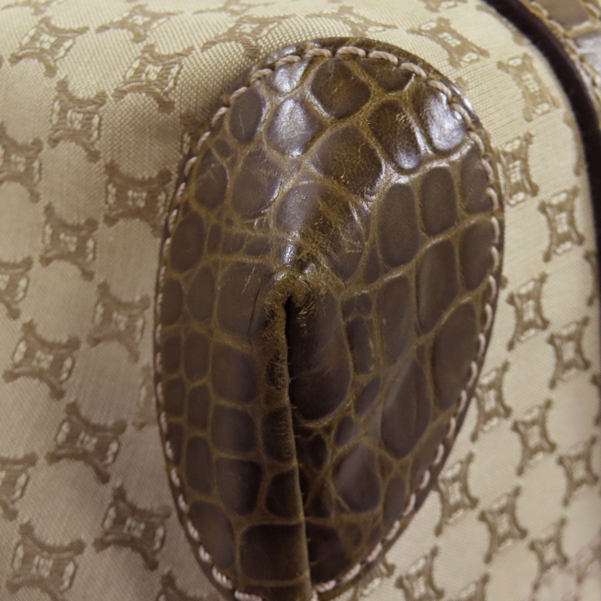 CELINE Tote Bag canvas Brown Macadam Pattern