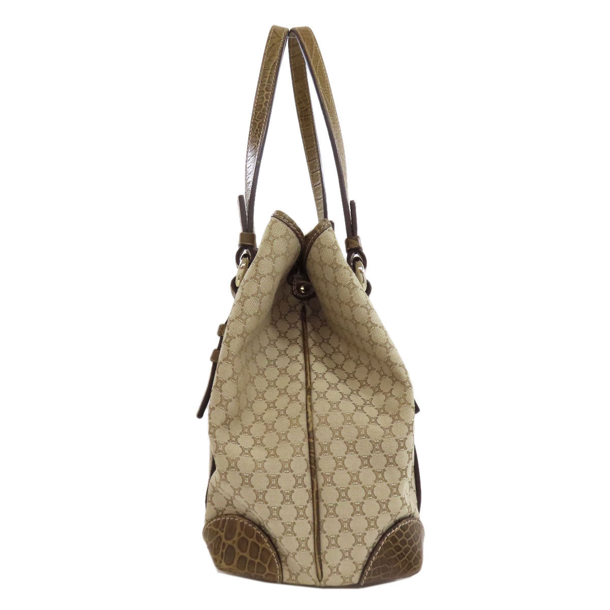 CELINE Tote Bag canvas Brown Macadam Pattern