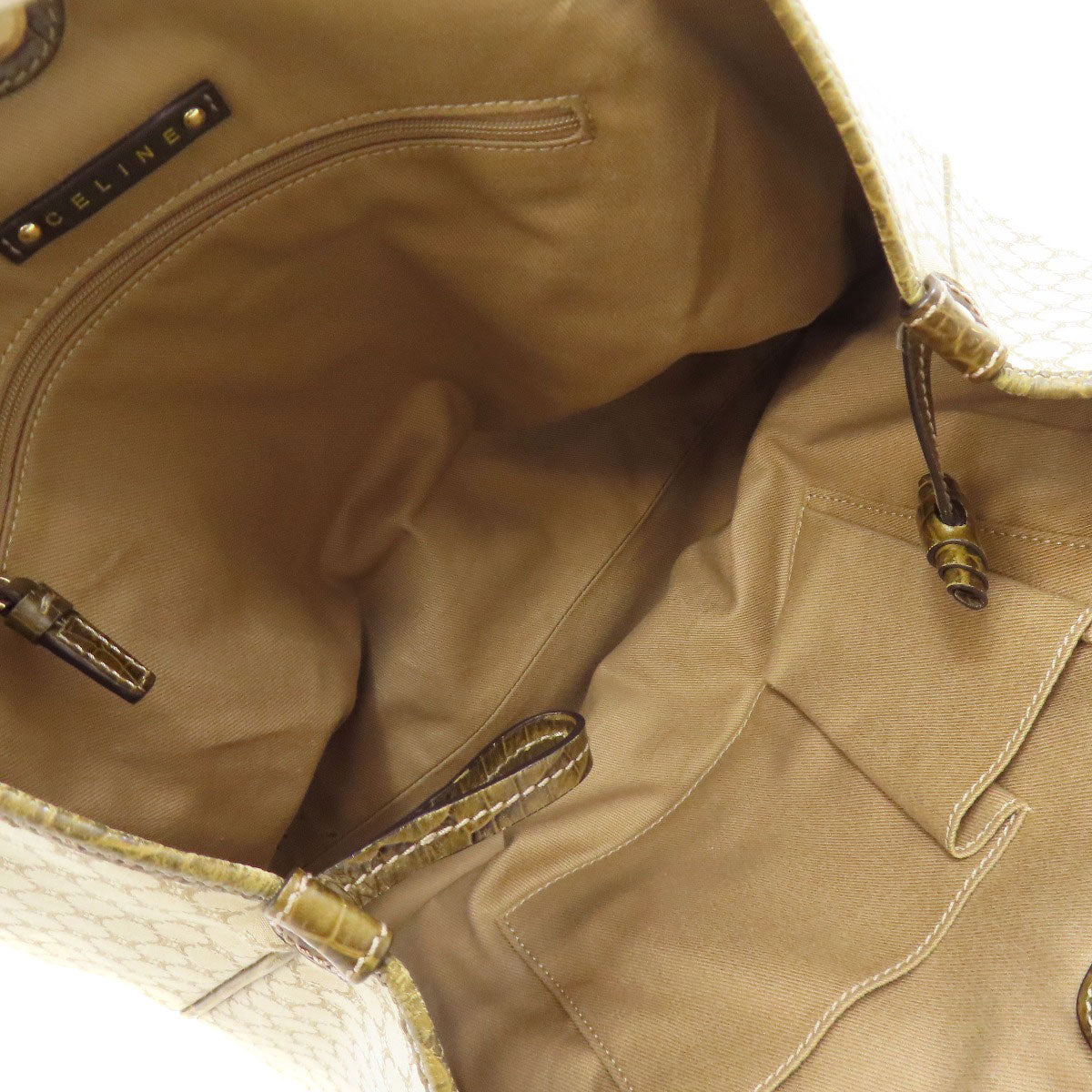 CELINE Tote Bag canvas Brown Macadam Pattern
