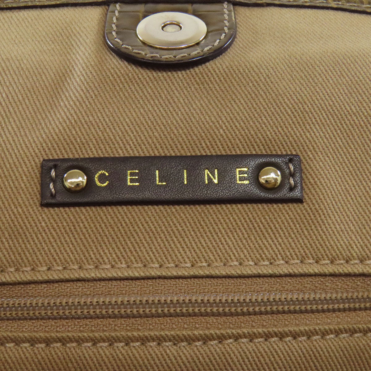 CELINE Tote Bag canvas Brown Macadam Pattern