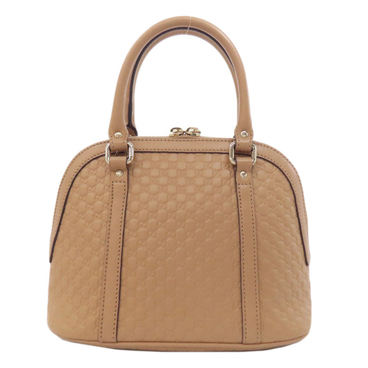 GUCCI Handbag 449654 Calfskin beige GG Signature Microssima Outlet 2-Way