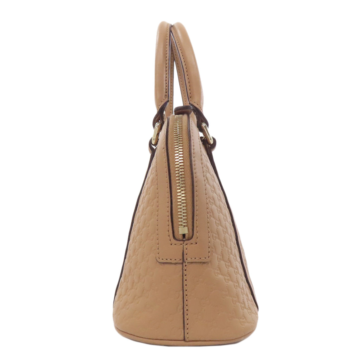 GUCCI Handbag 449654 Calfskin beige GG Signature Microssima Outlet 2-Way