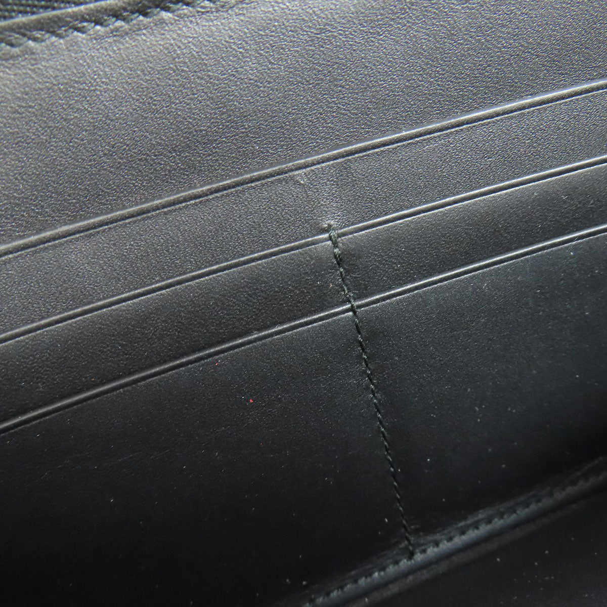 LOEWE Long Wallet Purse leather black Anagram embossing