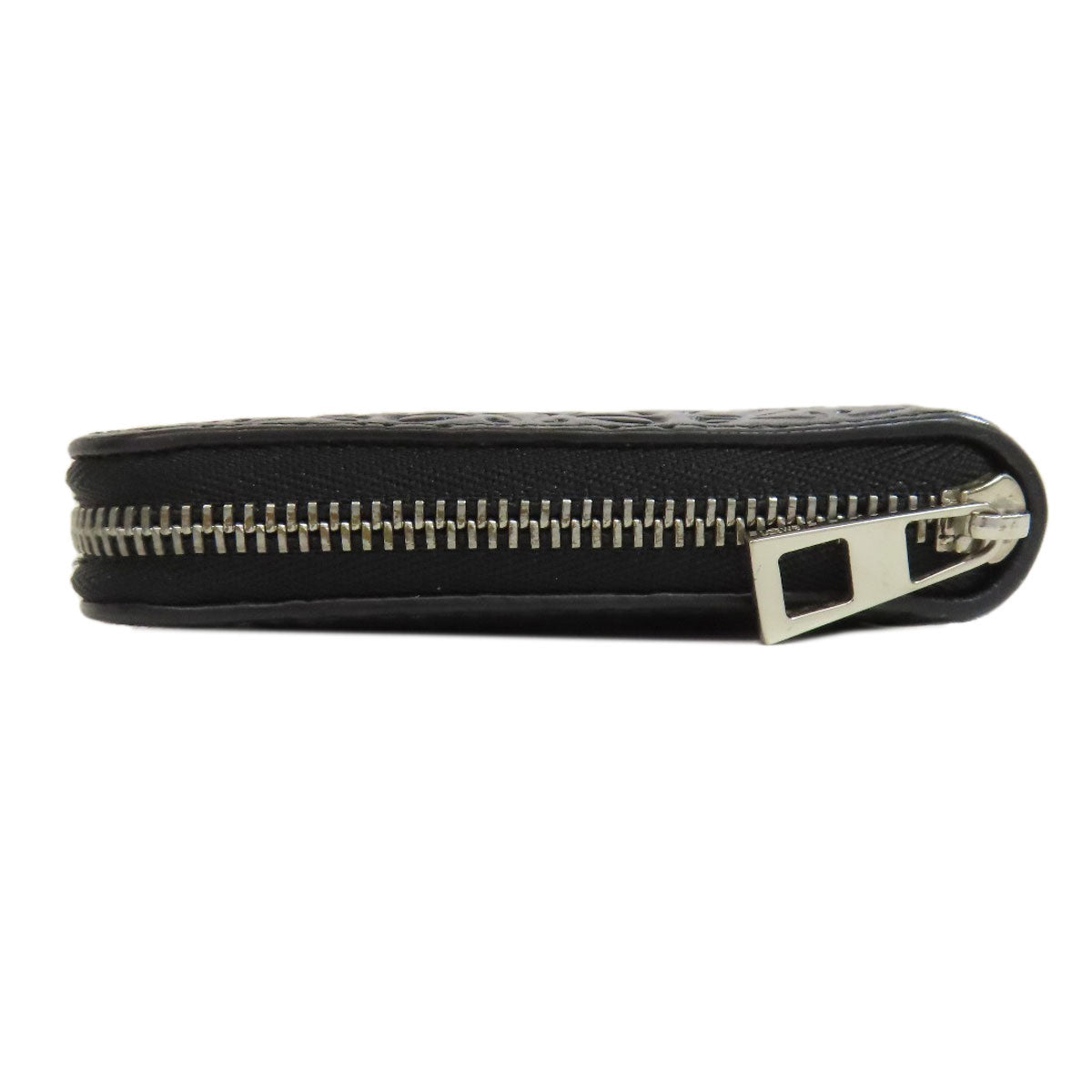 LOEWE Long Wallet Purse leather black Anagram embossing