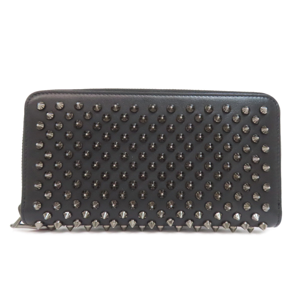 Christian Louboutin Long Wallet Purse Calfskin black Studs