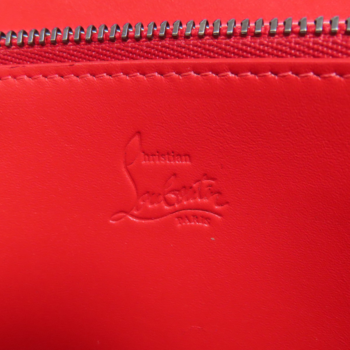 Christian Louboutin Long Wallet Purse Calfskin black Studs