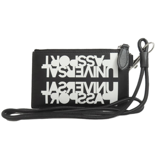 BURBERRY Coin case leather black Card Case