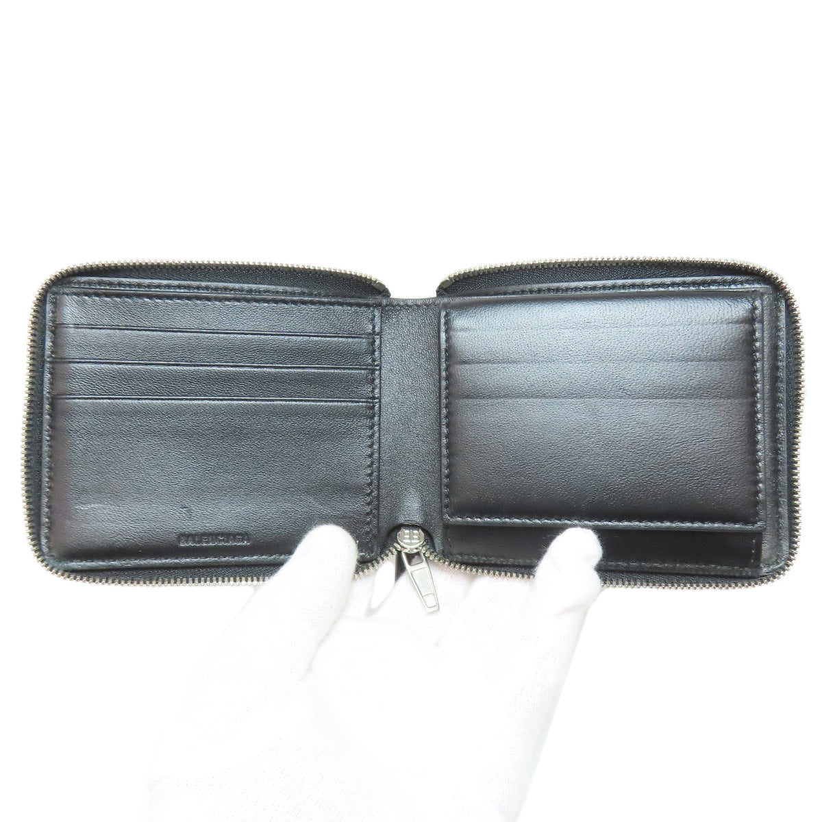 BALENCIAGA Bifold Wallet 659224 Calfskin black Essential Mini Wallet