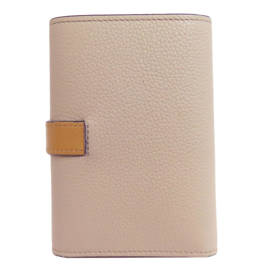 LOEWE Bifold Wallet Calfskin beige Bar Tikal Wallet Small