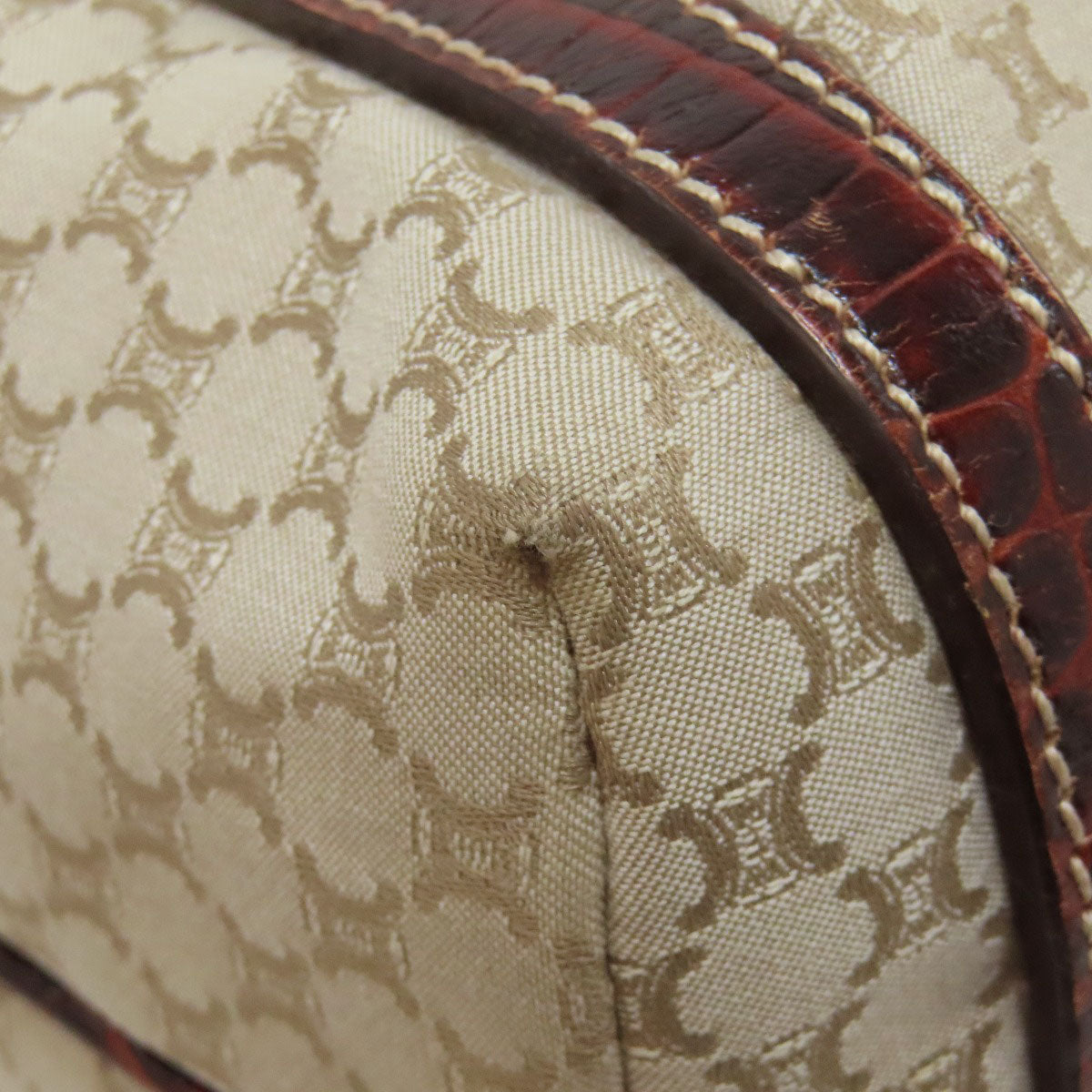 CELINE Tote Bag canvas Brown Macadam