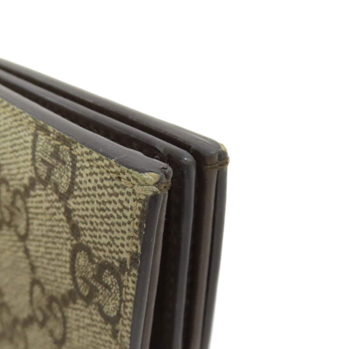 GUCCI Bifold Wallet 508757 PVC Brown GG Supreme