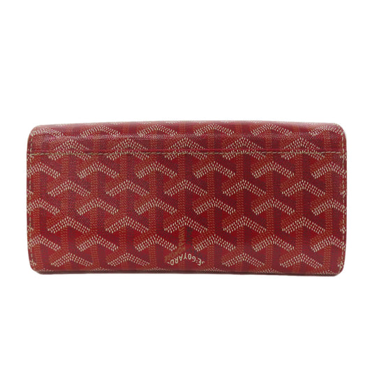 GOYARD Long Wallet Purse Coated canvas Red Varenne