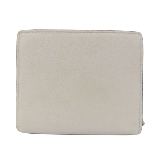 LOEWE Bifold Wallet Calfskin gray Compact zip wallet