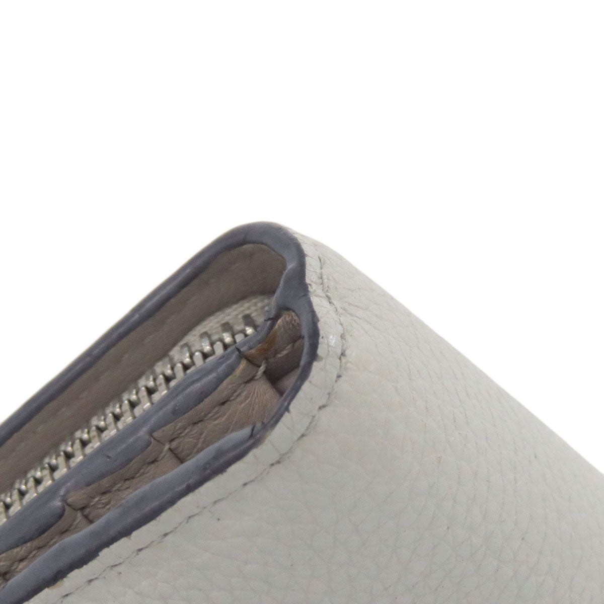 LOEWE Bifold Wallet Calfskin gray Compact zip wallet