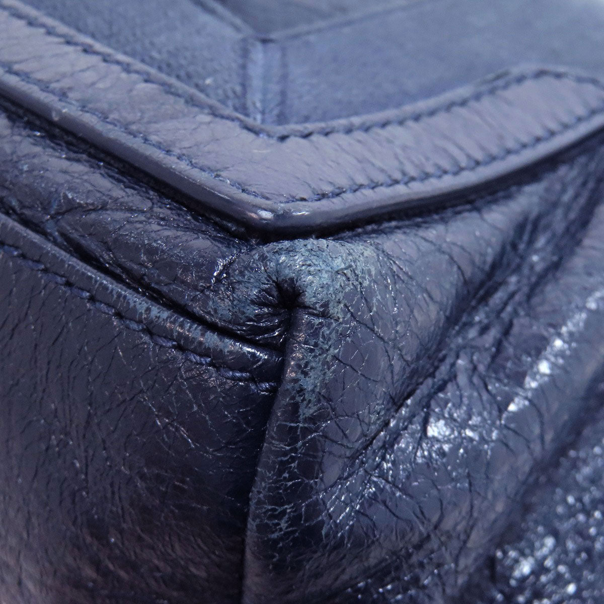 BALENCIAGA Handbag 339933 Calfskin Navy Navy kabas
