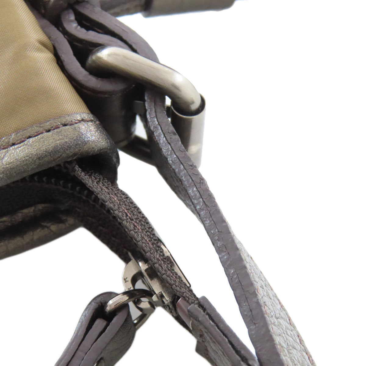 BURBERRY Shoulder Bag Nylon Brown logo