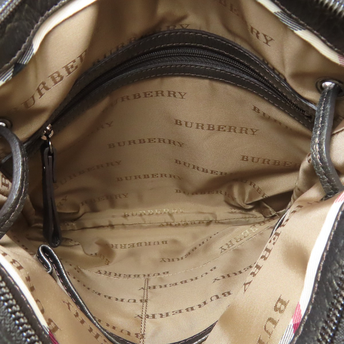 BURBERRY Shoulder Bag Nylon Brown logo