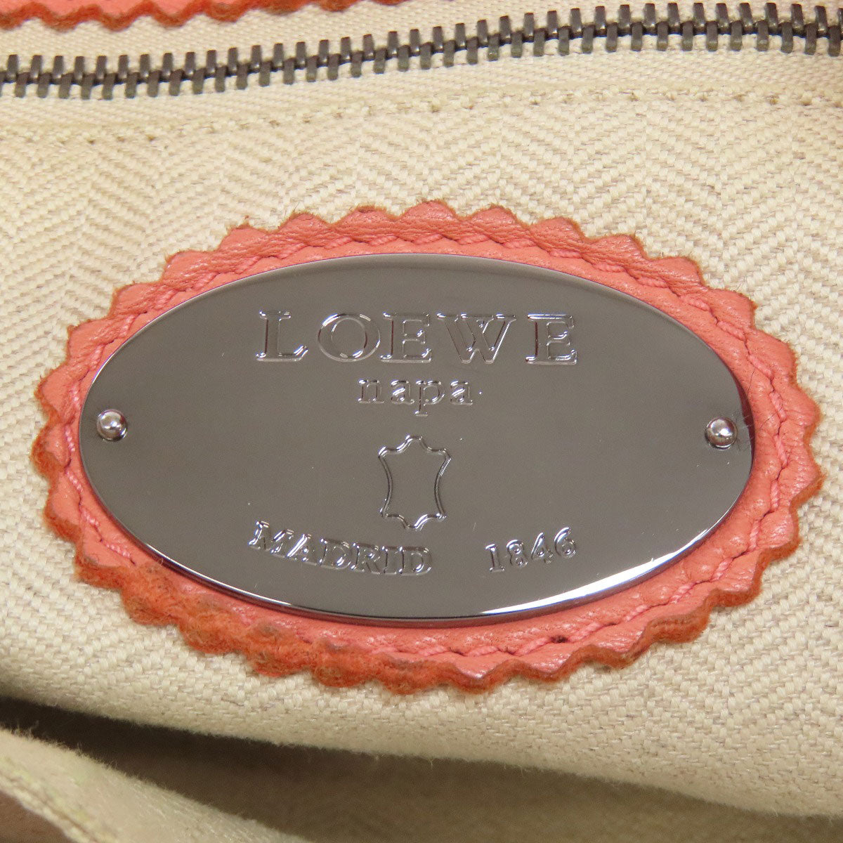LOEWE Shoulder Bag lambskin pink flamenco