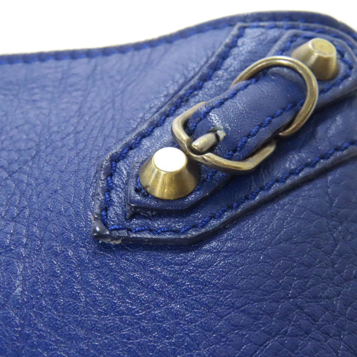 BALENCIAGA Handbag Calfskin blue The paper