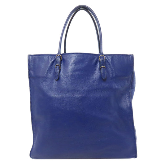 BALENCIAGA Handbag Calfskin blue The paper