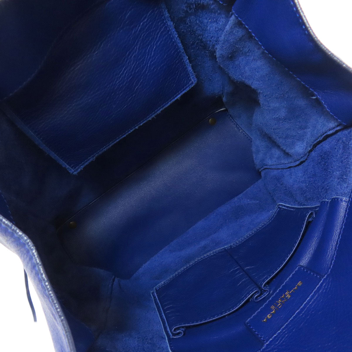 BALENCIAGA Handbag Calfskin blue The paper