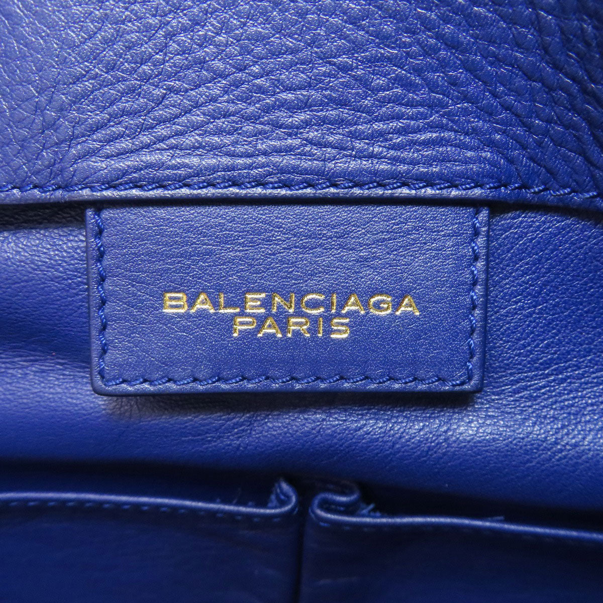 BALENCIAGA Handbag Calfskin blue The paper