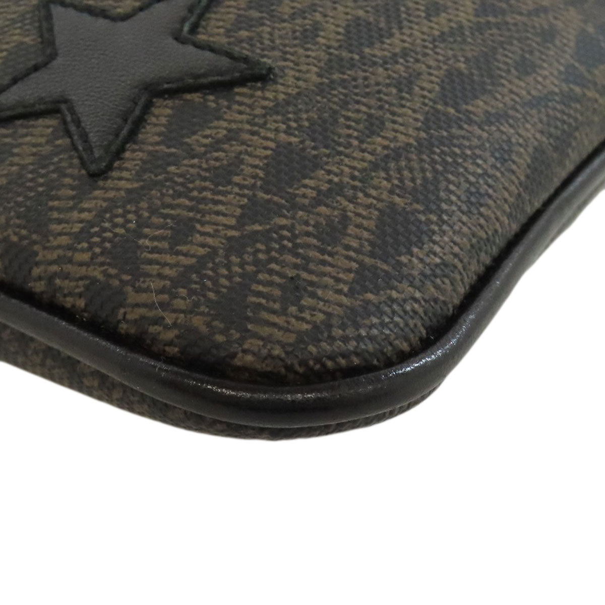 SAINT LAURENT Shoulder Bag PVC Brown Star motif