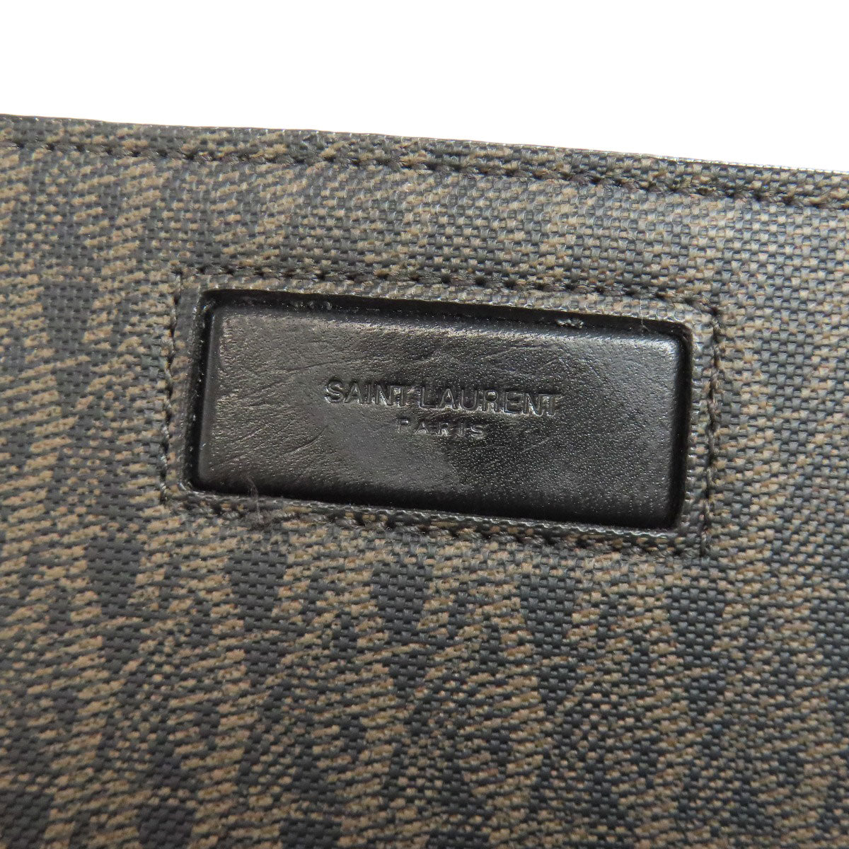 SAINT LAURENT Shoulder Bag PVC Brown Star motif