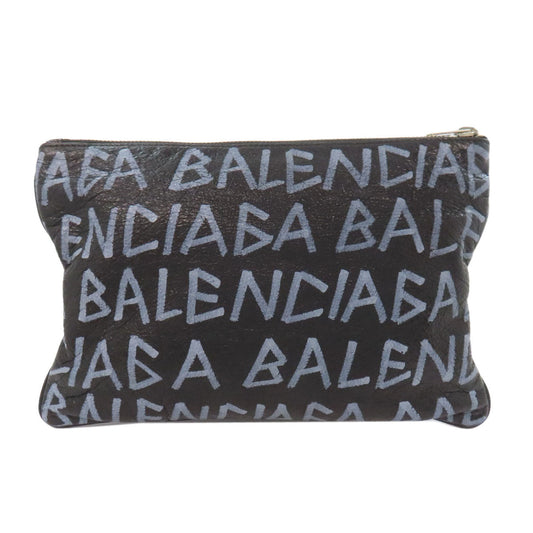 BALENCIAGA Clutch bag 535532 Calfskin black Carry Clip M