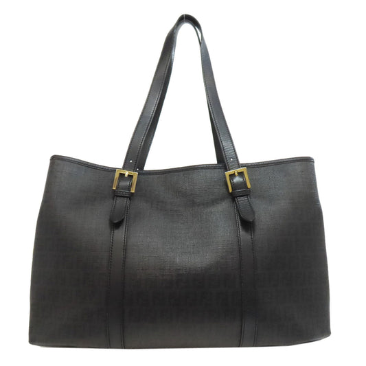 FENDI Tote Bag PVC black ZucchinoPattern