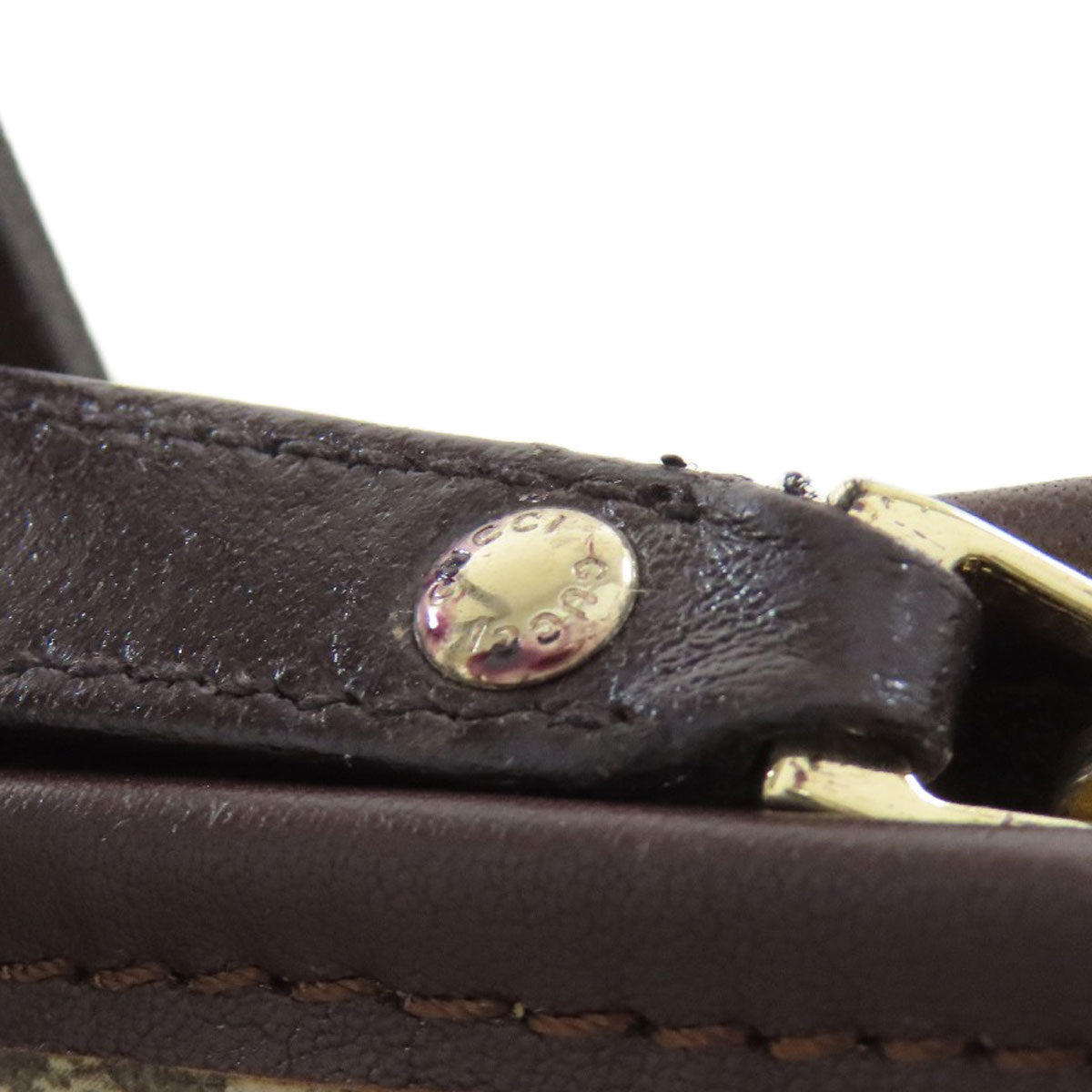 GUCCI Handbag 353440 PVC Brown GG Supreme 2WAY