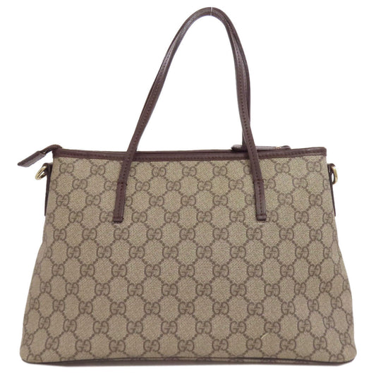 GUCCI Handbag 353440 PVC Brown GG Supreme 2WAY