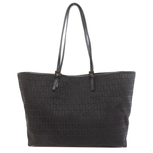 FENDI Tote Bag canvas black Zucchino
