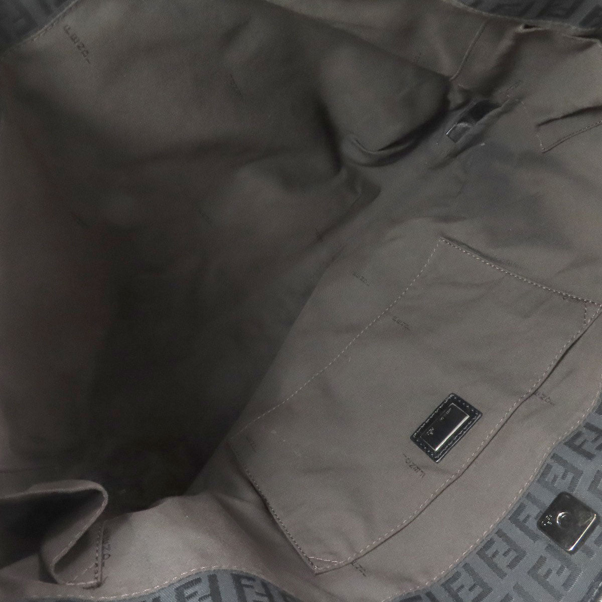 FENDI Tote Bag canvas black Zucchino