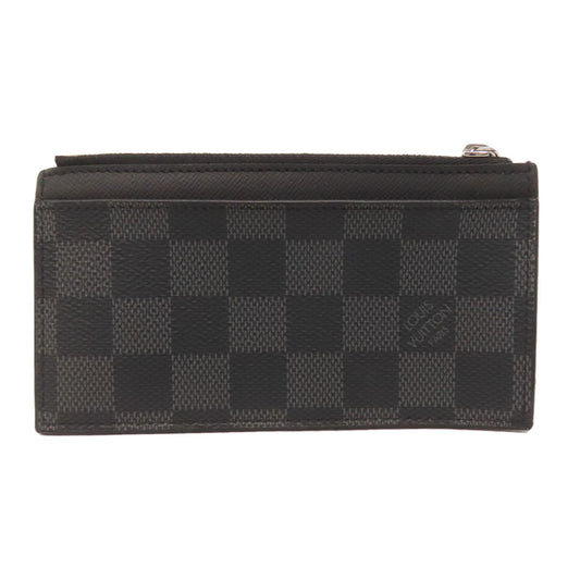 LOUIS VUITTON Coin case N64038 Damier canvas black Coin card holder