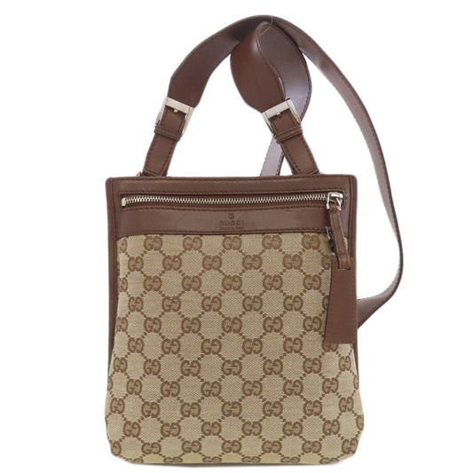 GUCCI Shoulder Bag 92562 canvas Brown Long Shoulder GG